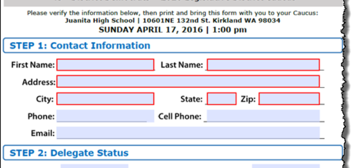 Pre-Registration form